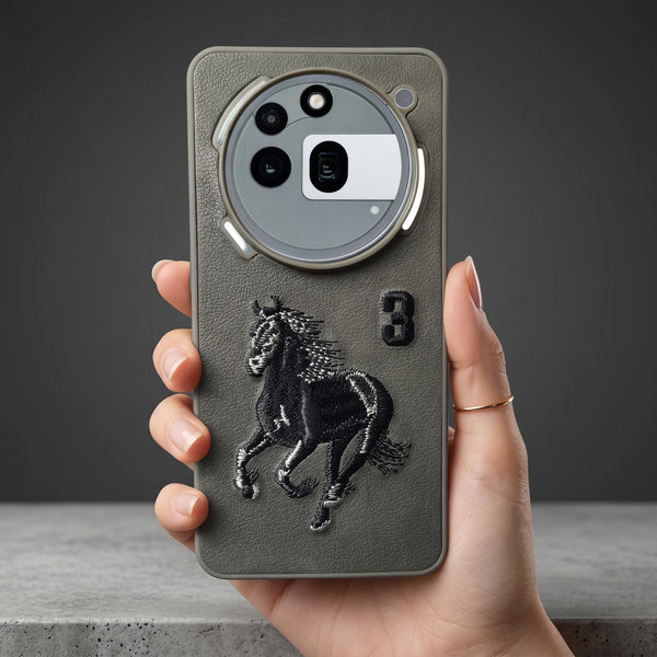 Grey Leather Horse No. 3 OC Ornamented for Nothing Phone 3A Pro