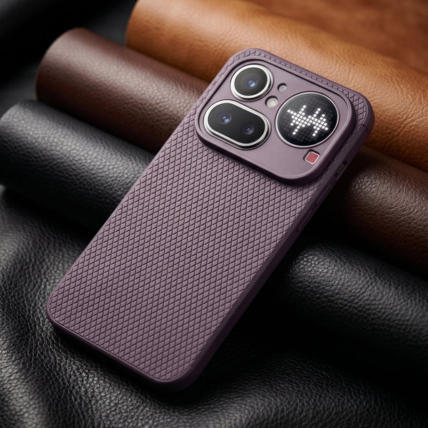 Deep Purple Line Wave Silicone Case for Nothing Phone 4A Pro