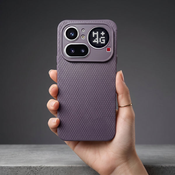 Deep Purple Line Wave Silicone Case for Nothing Phone 4A Pro