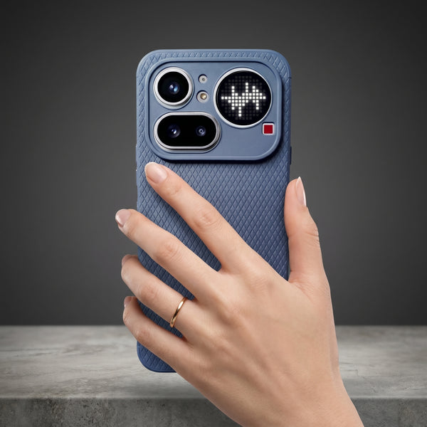 Dark Blue Line Wave Silicone Case for Nothing Phone 4A Pro