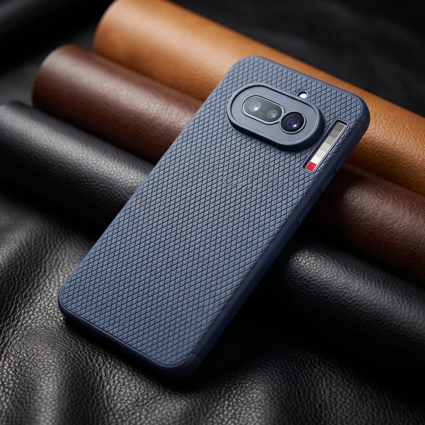 Dark Blue Line Wave Silicone Case for Nothing Phone 4A
