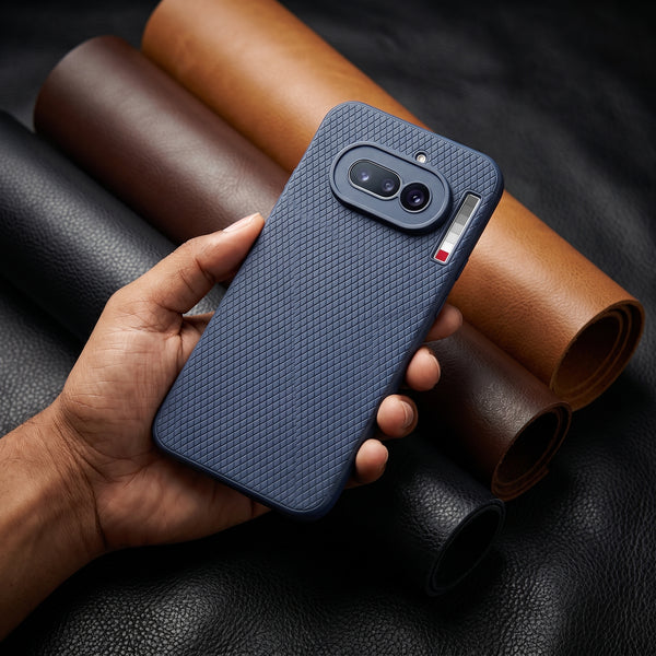 Dark Blue Line Wave Silicone Case for Nothing Phone 4A