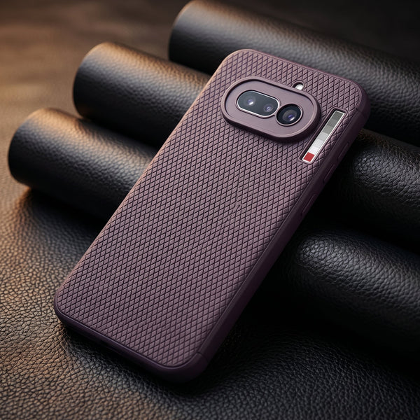 Deep Purple Line Wave Silicone Case for Nothing Phone 4A