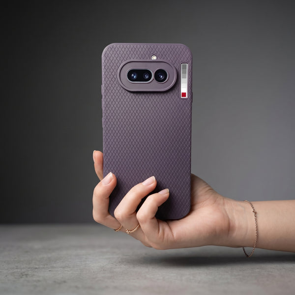 Deep Purple Line Wave Silicone Case for Nothing Phone 4A