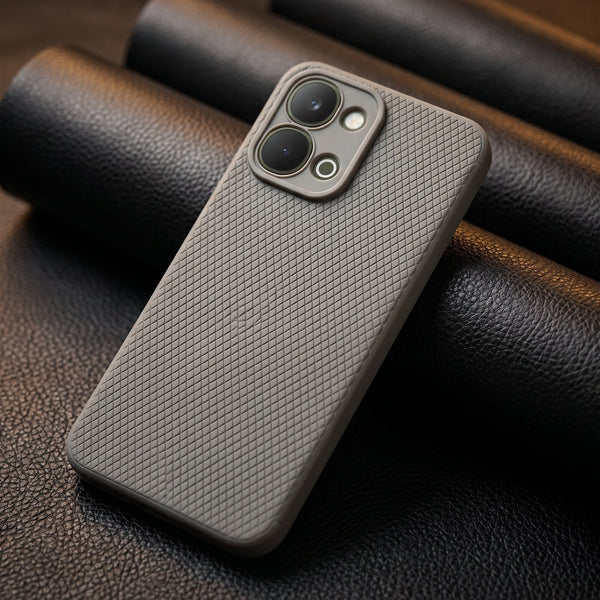 Grey Line Wave Silicone Case for Vivo T5X