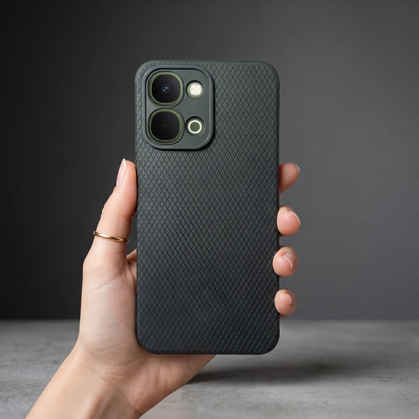 Black Line Wave Silicone Case for Vivo T5X