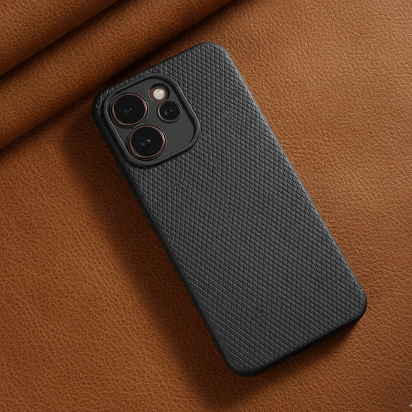 Black Line Wave Silicone Case for Oppo Reno 15 Pro