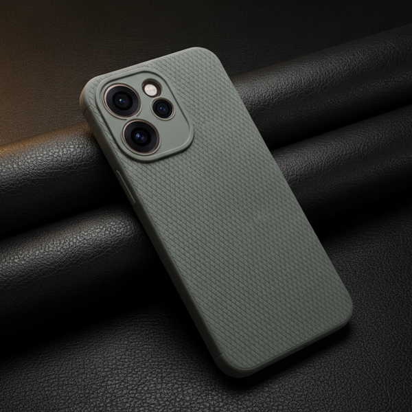 Grey Line Wave Silicone Case for Oppo Reno 15 Pro