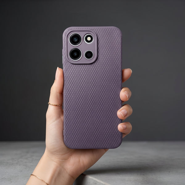 Deep Purple Line Wave Silicone Case for Oneplus Nord 6