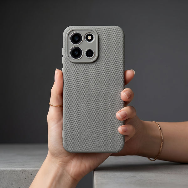 Grey Line Wave Silicone Case for Oneplus Nord 6