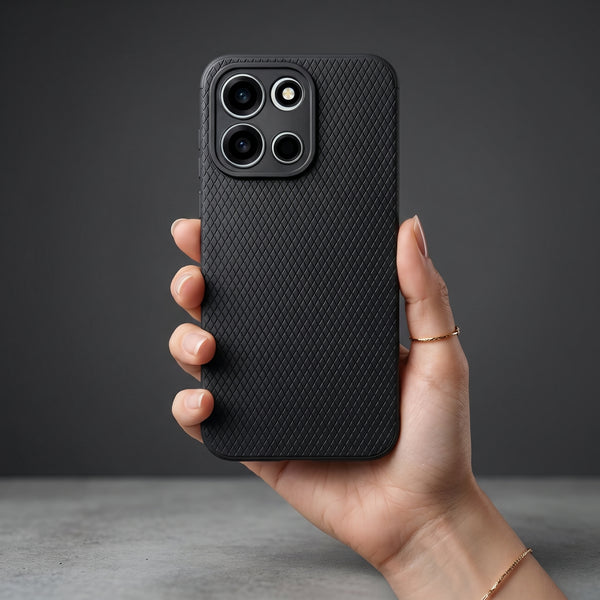 Black Line Wave Silicone Case for Oneplus Nord 6