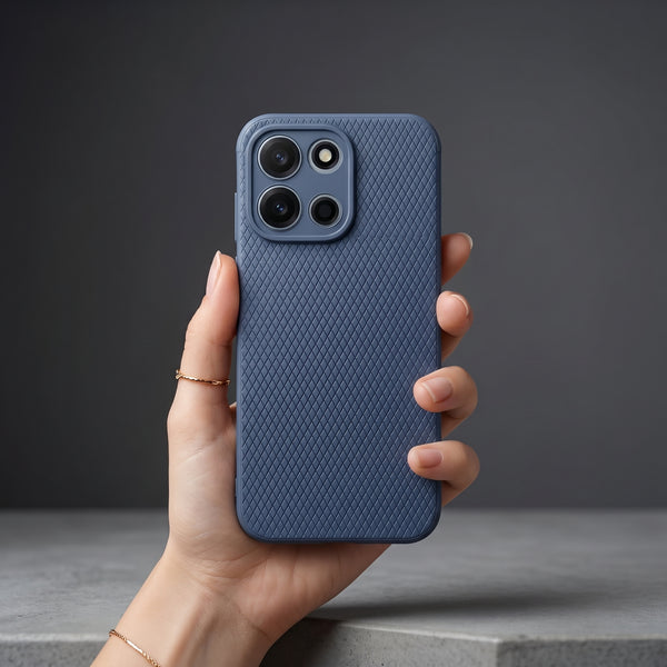 Dark Blue Line Wave Silicone Case for Oneplus Nord 6