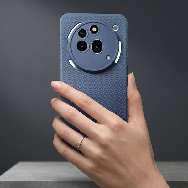 Dark Blue Line Wave (Light Cut) Silicone Case for Nothing Phone 3A Pro
