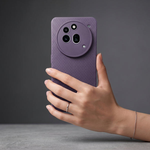 Deep Purple Line Wave Silicone Case for Nothing Phone 3A Pro