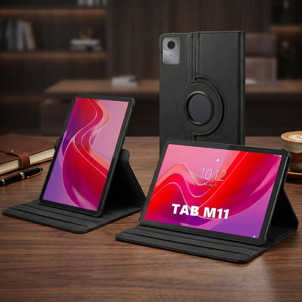 Black Flip Leather Case for Lenovo Tab M11 - 11" INCH (2024)