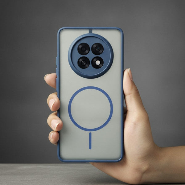 KYRON Dark Blue Camera Protection Matte  Case for Oppo F31 Pro Plus
