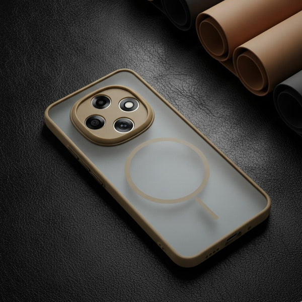 KYRON Brown Camera Protection Matte  Case for Oppo F31 Pro
