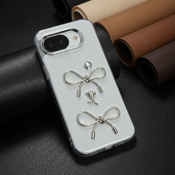 Diamond Ribbon Silicone Hard Case for Google Pixel 10a