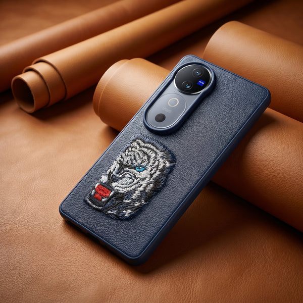 Blue Leather Blue Lion OC Ornamented for Vivo V40