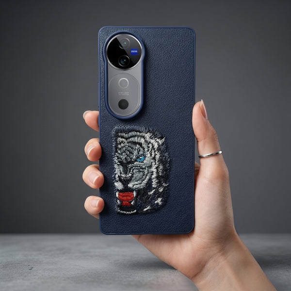Blue Leather Blue Lion OC Ornamented for Vivo V40