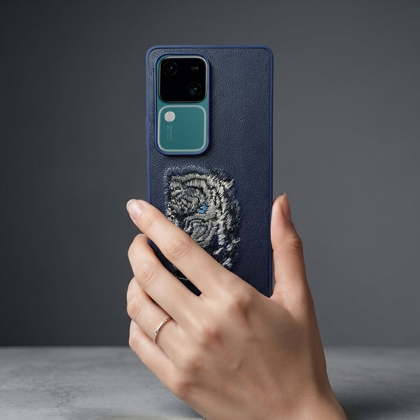 Blue Leather Blue Lion OC Ornamented for Vivo V30