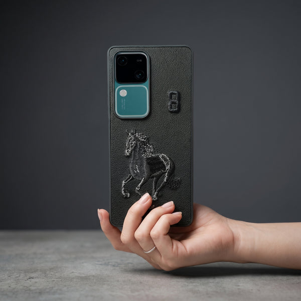 Black Leather Horse No. 3 OC Ornamented for Vivo V30