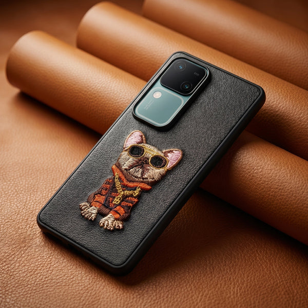 Black Leather Bulldog  OC Ornamented for Vivo V30