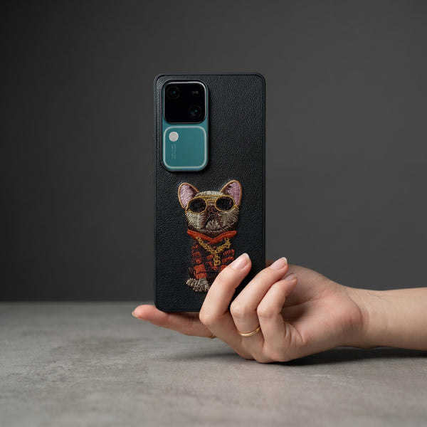 Black Leather Bulldog  OC Ornamented for Vivo V30