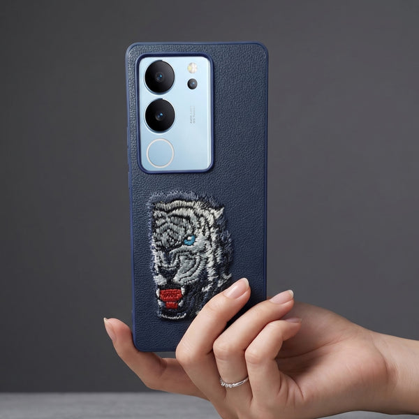 Blue Leather Blue Lion OC Ornamented for Vivo V29