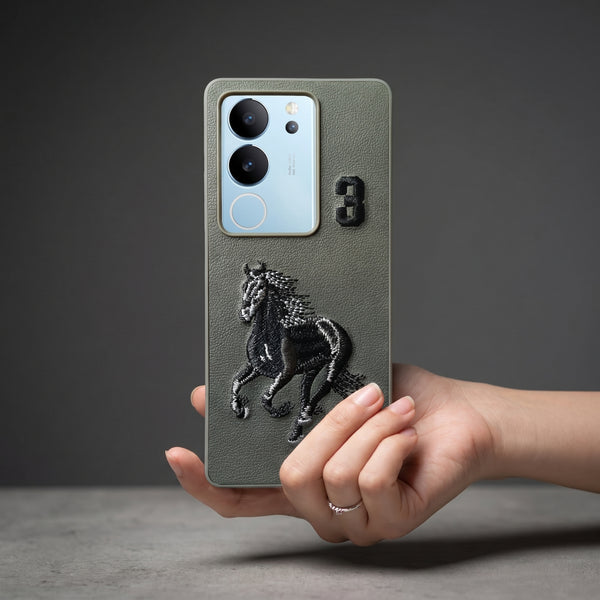 Grey Leather Horse No. 3 OC Ornamented for Vivo V29