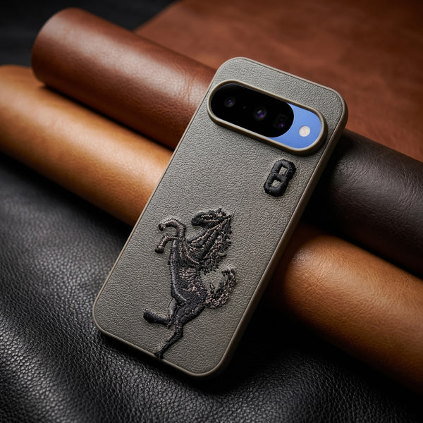 Grey Leather Horse No. 8 OC Ornamented for Google Pixel 10