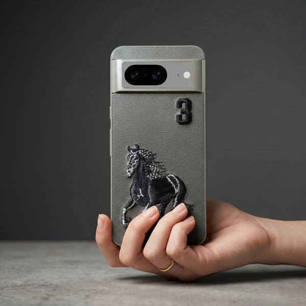 Grey Leather Horse No. 3 OC Ornamented for Google Pixel 8