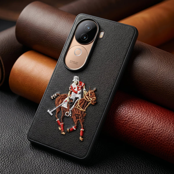 Black Leather Horse Rider OC Ornamented for Vivo V40e