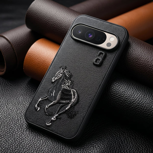 Black Leather Horse No. 3 OC Ornamented for Google Pixel 10 Pro