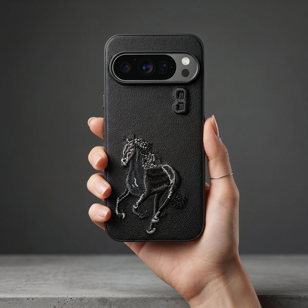 Black Leather Horse No. 3 OC Ornamented for Google Pixel 10 Pro