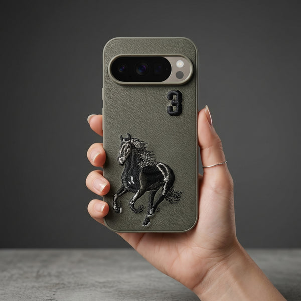 Grey Leather Horse No. 3 OC Ornamented for Google Pixel 10 Pro