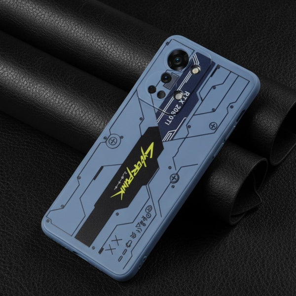 Blue Cyberpunk Embossed Silicone case for Oneplus Nord 2T
