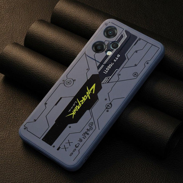 Blue Cyberpunk Embossed Silicone case for Oneplus Nord Ce 2 Lite