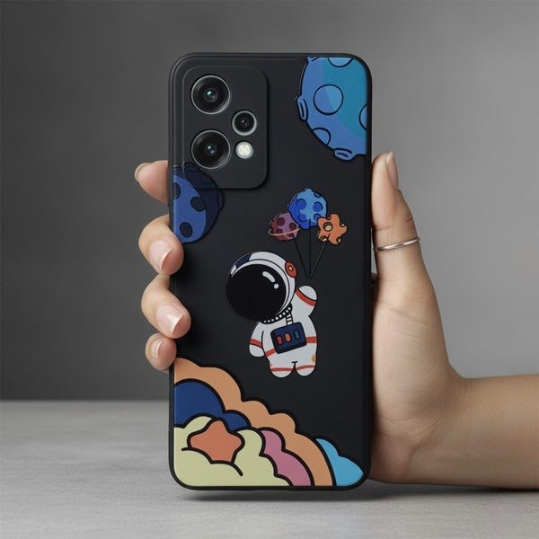 Black Baloon Astro Embossed Silicone Case for Oneplus Nord Ce 2 Lite