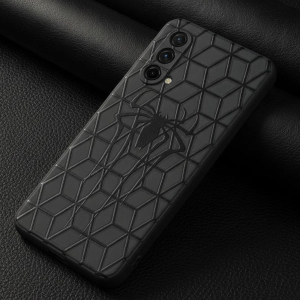 Black Spydy Embossed Silicone case for Oneplus Nord Ce