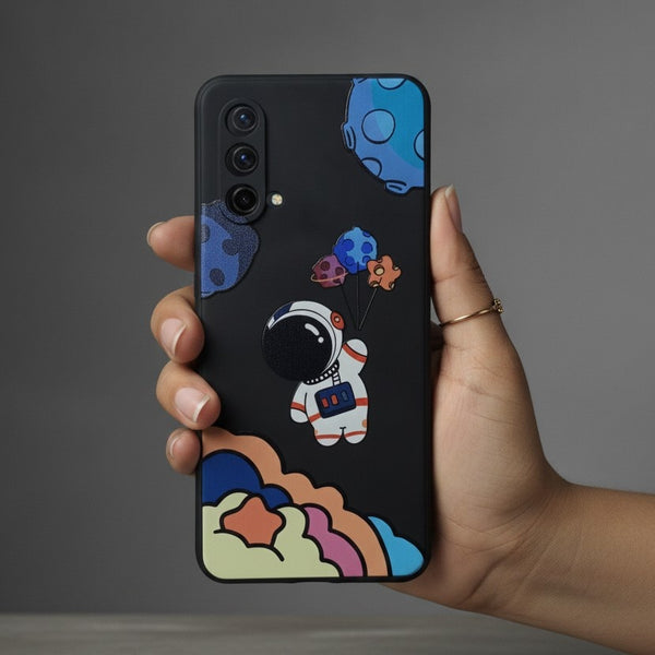 Black Baloon Astro Embossed Silicone Case for Oneplus Nord Ce