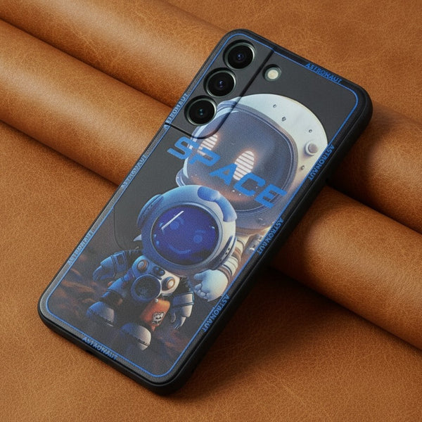 Black SPACE  Embossed Silicone case for Samsung S22