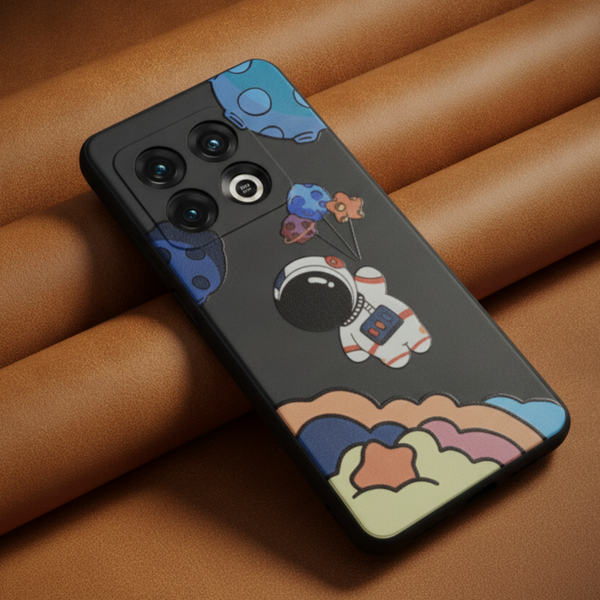 Black Baloon Astro Embossed Silicone Case for Oneplus 10 Pro