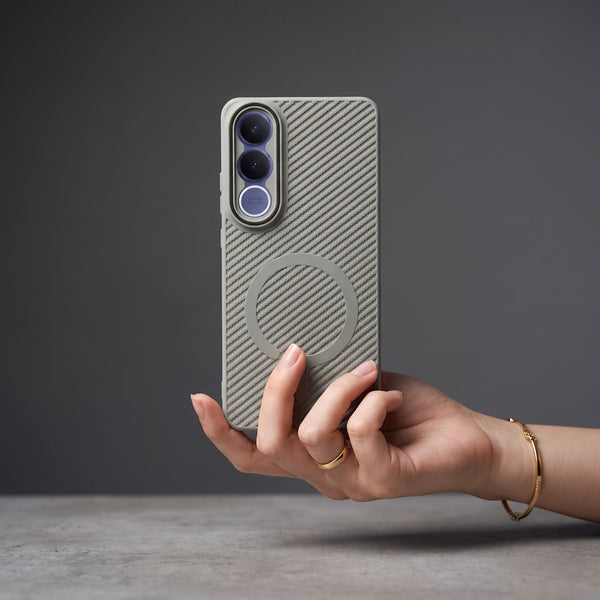 Gripon Grey Silicone Case for Vivo V70 FE