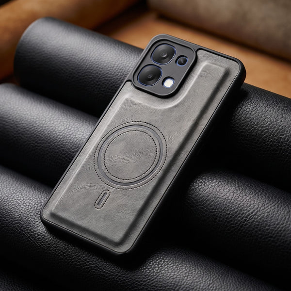 Crest Grey Leather Case for Oppo F31