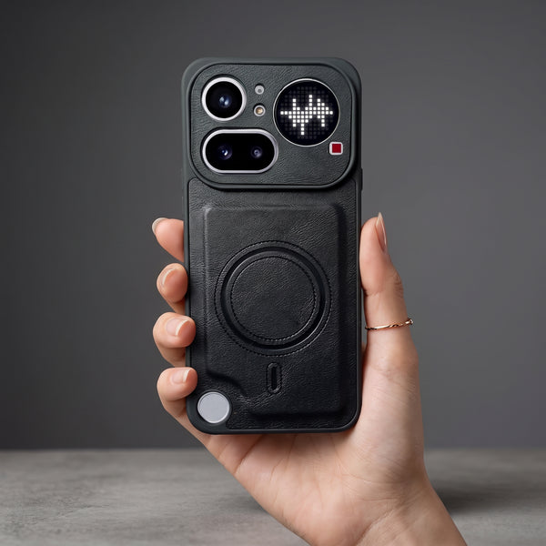 Crest Black Leather Case for Nothing 4a Pro