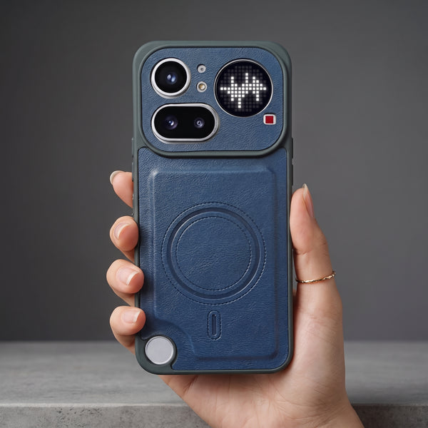 Crest Dark Blue Leather Case for Nothing 4a Pro