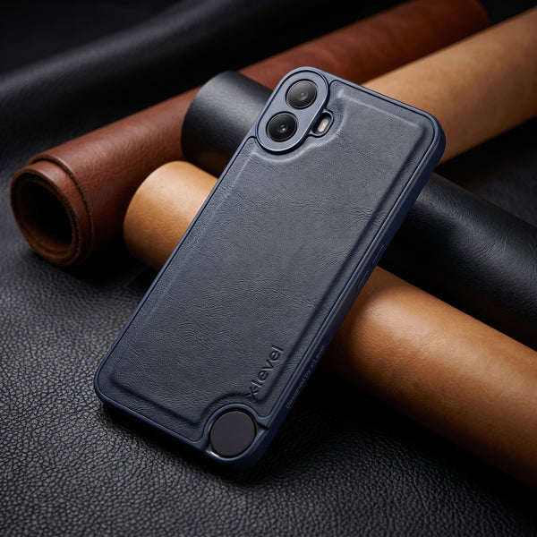 X-LEVEL Blue Leather Case for CMF Phone 1