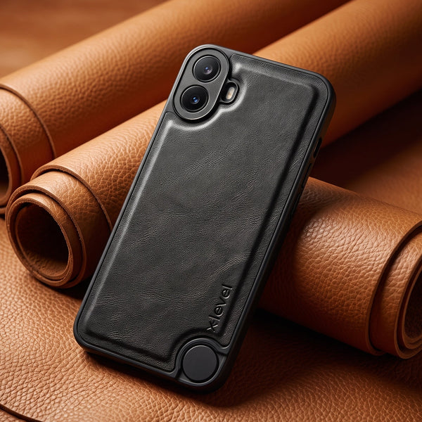 X-LEVEL Black  Leather Case for CMF Phone 1