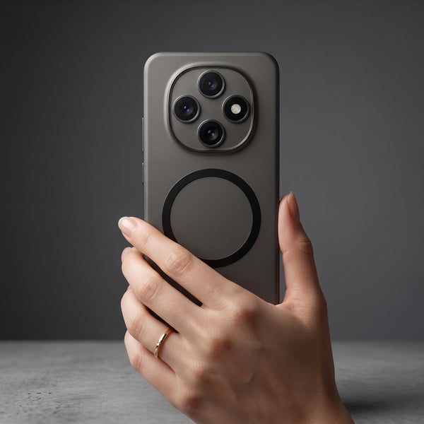Black Paper Matte Magsafe Case for Oppo F31 Pro